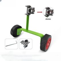 Rueda De Soporte Ajustable Para Desbrozadora (28 Mm Y 26 Mm) Para Desbrozadoras De Césped, Gasolina Y Eléctricas - Verde