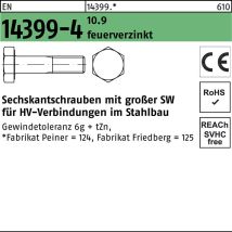Peiner - En 14399-4 Sechskant-schaftschraube M30x260 Stahl 10.9 Feuerverzinkt