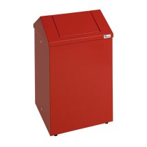 Putzwollkasten – 45 l – verzinktes Stahlblech – feuerrot RAL 3000 – 570 mm hoch – 330 mm breit – 310 mm tief