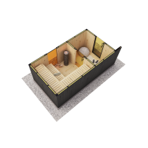Finntherm Saunahaus Siena Gartensauna 3 Sitzbänke Aus Holz In Schwarz, Sauna Mit 72 Mm Wandstärke, Außensauna Mit Montagematerial