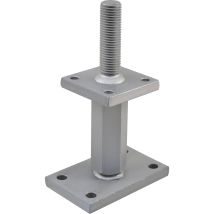 Pitzl Pfostenträger 10921.1406, Pfostenhalter, Stützfuß, Bodenanker, Justierbar, Stahl Zinip, Schwere Ausführung, 345-405mm, Eta Zertifiziert