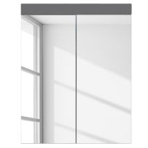Armario De Baño Trendteam Amanda - 2 Puertas Espejo - Gris - 60x17x77cm