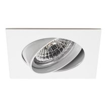Jiso - Luminaria 604 Zamak Empotrable Basculante 12v 50w Blanco 604d-00