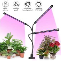 Lámpara De Cultivo De 3 Cabezales Con Brazo Ajustable, 60 Bombillas Led, Luces Para Cultivo De Plantas Con Encendido Y Apagado Automático, 