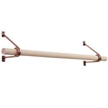 Sotech Wandgarderobe 120 X 150 Mm Mit Ø 30 Mm Kleiderstange Aus Buchenholz, Länge: 80 Cm Mit Halterung Rosengold