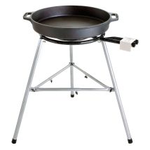 Gusspfannen-set 5 Mit Brenner Und Paella-pfanne Aus Gusseisen Ø 60/80 Cm - Paella World