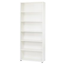 Bücherregalmodul Prima – 89 x 40 x 222 cm – 5 Regale – Weiß / Eichenfarbe