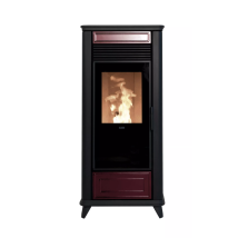 Bricosol Estufa De Pellet Klover Modelo Class 90 Multi-air Burdeos