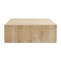 Mesa Baja De Mdf "prizma" - 90 X 90 X 35 Cm - Roble Zafiro