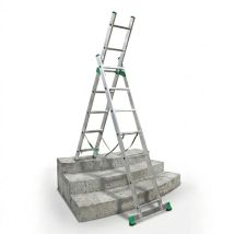 Echelle Direct - Scala Trasformabile 2x9 Pioli - Lunghezza Aperta 4.28m - 7709
