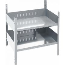 Modulo Piano Specialistico F20 – 8714678022753 – 2 Piani – 540mm x 518mm x 345mm – Grigio RAL 9022