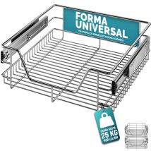 Casaria 2x Cajón Telescópico Armario Cocina 50cm Extraíble Carga 20kg