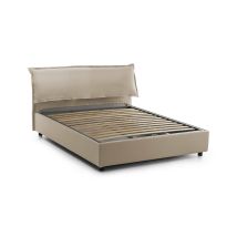 Talamo Italia Doppelbett Cloe, Containerbett Mit Abnehmbarem Bezug Mit Gepolstertem Kopfteil Und Bettrahmen, 100% Made In Italy, Passend Für Matratze 