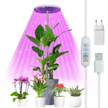 Pflanzenlampe, 72 Leds Vollspektrum-wachstumslampe, Höhenverstellbare Pflanzenlampe Mit 3/9/12-stunden-timer, 10 Helligkeitsstufen, 3 Lichtmodi, Ideal