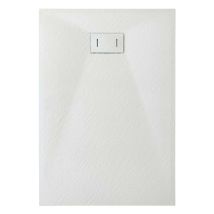 Idralite - Piatto Doccia Bianco Effetto Pietra Mod. Strong 80x100 Cm