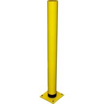 Poste de seguridad amarillo 1060mm – Acero – 200 x 200 x 10 mm – ADVERTENCIA: ruido mecánico sin fuente de alimentación
