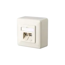 Metz Connect 1307380001-i - Cat 6 Surface-mounted Network Socket - 2 Ports - Pearly White