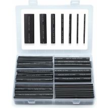 Kzq 180 Piece Black Waterproof Heat Shrink Tubing Kit - 3:1 Double Wall Heat Shrink Tubing - Adhesive Coating - Heat Shrink Tubing