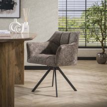 Fauteuil Rotatif Moderne En Tissu Marcus (lot De 2)