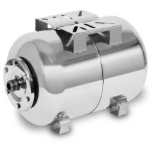 Eberth - Depósito A Presión 50l, 6 Bar, Intensificador De Presión, Depósito, Globo, Conexión 1' Para Bomba Doméstica, Bomba De Pozo, Acero Inoxidable,