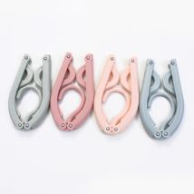 Bunthaus Lot De 4 Cintres Pliables De Voyage Avec Clips Cintres De Camping Cintres En Plastique, Cintres Pliants Multifonctionnels