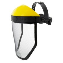 Visiera di protezione in rete professionale – 23 cm x 30 cm – Colore nero/giallo – 10 visiere – Homegarden