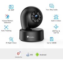Indoor Wifi Überwachungskamera 2k 3mp,ip-kamera Mit App 360°ptz ,mit Personen-/bewegungserkennung, Auto-tracking, Ir Nachtsicht 20m, 2-wege-audio Für 