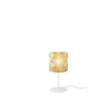 Lámpara de mesa con pie y base de metal dorado – Luz 1x MAX 30W E27 – Diámetro 13cm – Altura 36cm