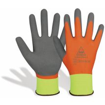Gants De Sécurité Hase Gloves En Latex Superflex+, En388, En 420, Jaune Fluo/orange, Taille 10