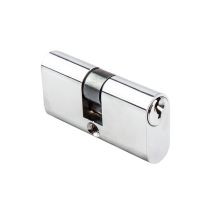 Cilindro Ovale A Profilo Europeo "r13,5" 27x27mm In Ottone Nichelato (include 3 Chiavi Dentate)