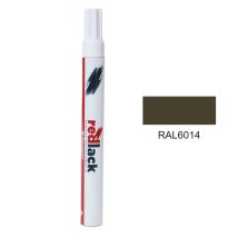 Retuschierstift 8 Ml – Ral 6014 - Glanz - Olivgelb - Für Verschiedene Oberflächen - Redlack