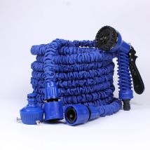Kaejyiut - Tuyau D'Arrosage Extensible 15m/50ft Tuyau D'Arrosage Flexible Tuyau Rétractable Raccords Avec 7 Fonction Pistolet Pour Irrigation Et 