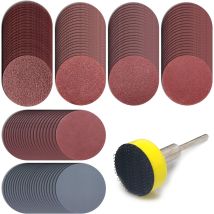 Packung Mit 120 Schleifscheiben (25 Mm Durchmesser, 3,2 Mm Schaft) Für Dremel Und Die Meisten Rotationswerkzeuge, Körnung 100/180/240/400/1500/3000