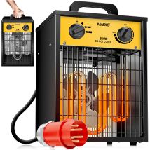Masko Termoventilador Eléctrico Termoventilador De Obra Con Termostato Integrado Termoventilador Eléctrico Con 3 Niveles De Calefacción 
