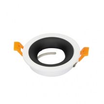 Fabrilamp – Faretto da incasso Anou 1xGU10 rotondo bianco/nero 2x9,2x9,2 cm – 8 cm di taglio