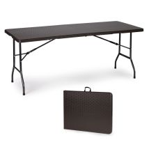 Viking Choice - Tavolo Da Catering Per Banchetti Da Giardino Pieghevole In Rattan Da 180 Cm