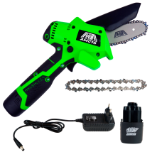 Akita - Mini Motosierra De Batería 16v + Batería + Cargador + Cadena