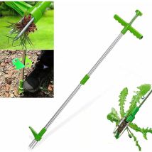 Weeder - Telescopic Rotating Vertical Root Removal Tool - Manual Garden Weeder - With 100cm Handle And Heavy Duty Pedal - Lablanc