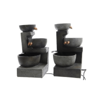 Plastikbrunnen mit 3 Schalen – Oriental Garden von Agricola – 3 Tanks – Gartenbrunnen für Ruhe und Harmonie