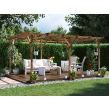 Dunster House Ltd. - Dunster House Wooden Pergola Garden Plants Frame Utopia 4m X 3m (13' X 10')