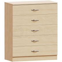 Home Discount - Riano Kommode Mit 5 Schubladen, Schlafzimmer-aufbewahrungsmöbel, Kiefer