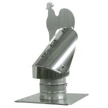 Chapeau De Cheminée De 130 Mm Avec Robinet Anti-refoulement Et Plaque De Toit Supplémentaire.