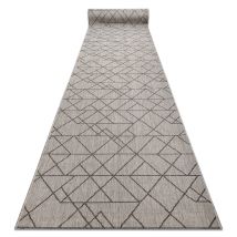 Runner Sisal Sion 6051 Geometric Flat Woven Grey 80 Cm Grey 80x990 Cm