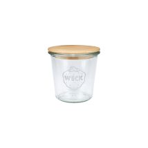 Barattolo Conico Dritto Da 580 Ml Con Coperchio In Legno - Weck