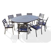 Pelosa - Set Da Pranzo 8 Posti In Alluminio Con Estensione Farfalla - Dcb Garden
