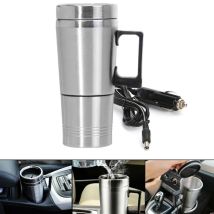 Hklffja - 750ml Stainless Steel Car Kettle 12v Cigarette Lighter Travel Kettle For Water Coffee Drinks Heating