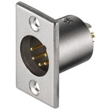 Goobay - Mikrofon-einbaustecker, Xlr-stecker (5-pin), Mit Vergoldeten Kontakten. Kontaktierung 5 Pin