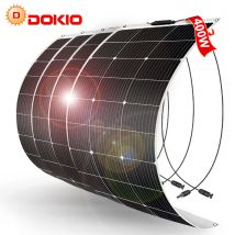 Dokio - 4x 100w Solarpanel 12v Flexibles Monokristallines Solarmodul Für Haus/wohnwagen/van/boot/batterie/garten