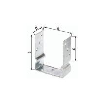 Gah - U-pfostenträger Eta-10/0210 101x150x100x60mm Feuerverzinkt Zum Aufschrauben