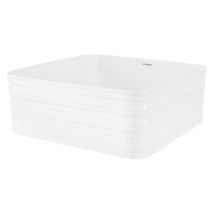 Luxebath - Ml-design Lavabo De Cerámica 39 X 39 X 15 Cm Blanco Brillante Fregadero Cuadrado De Pared O Sobre Encimera Pila De Diseño Moderno 